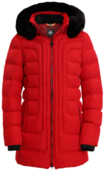 Damen Belvitesse Lang PolyAirLite Rot Jacke