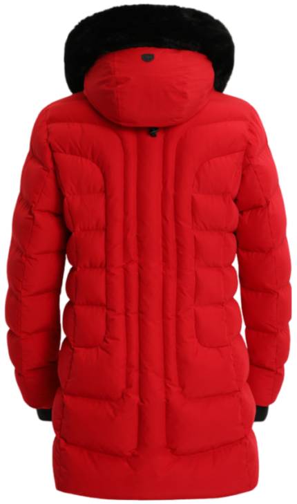 Damen Belvitesse Lang PolyAirLite Rot Jacke